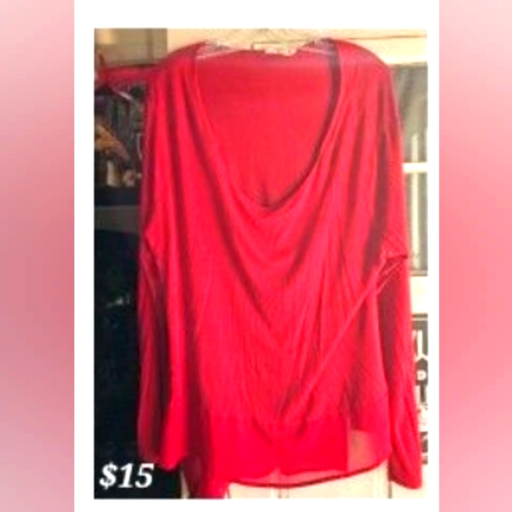 Red comfortable blouse